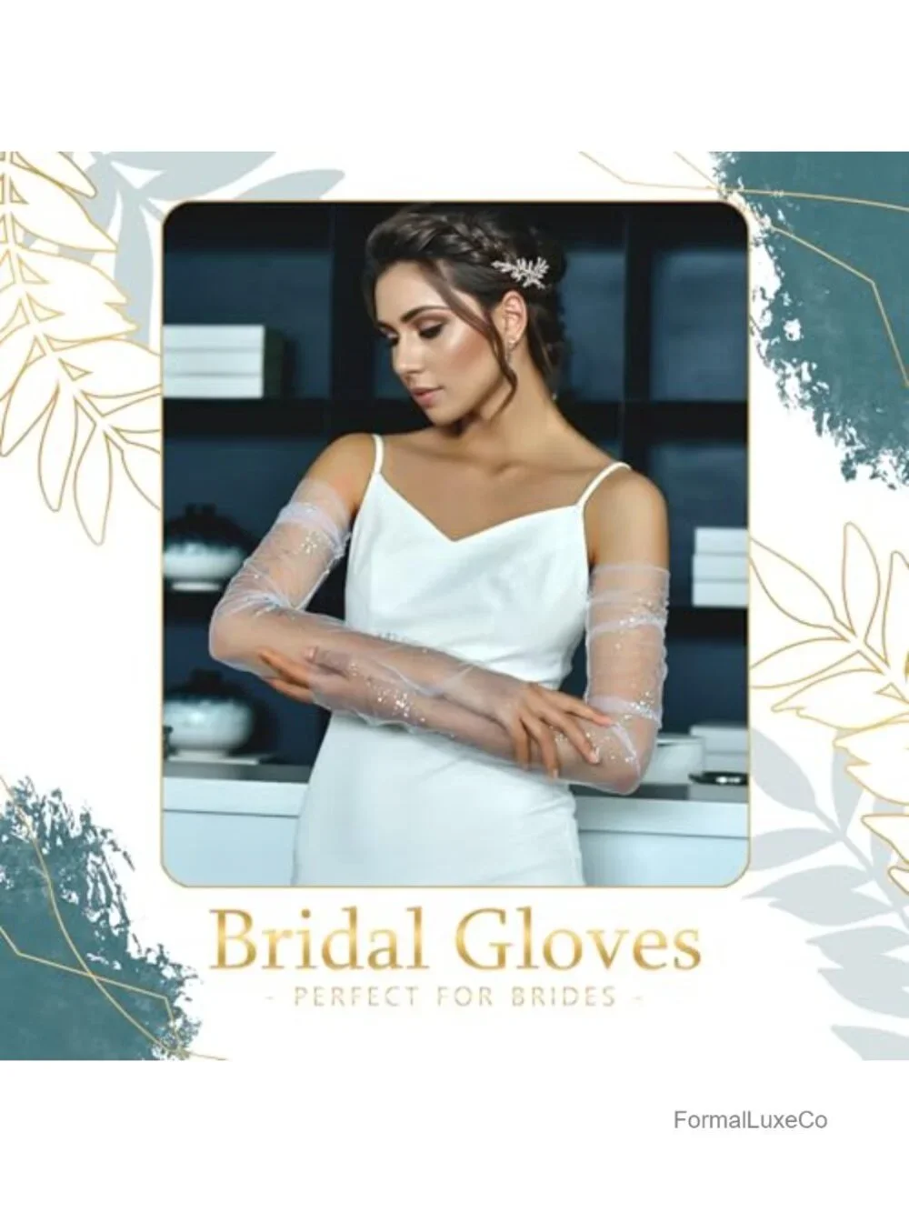 Long Tulle Fingerless Bridal Gloves Opera Prom Party Accessories